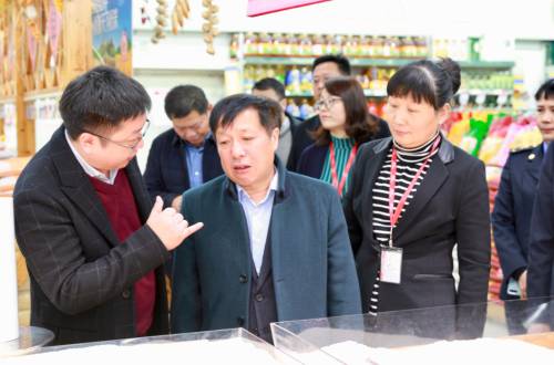 江西省副省长孙菊生一行走访视察华润万家江西公司